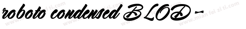 roboto condensed BLOD字体转换